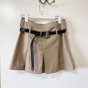 indie Khaki pleated mini skort